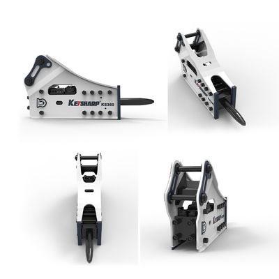 KS350 Tipe Sisi Pemecah Hidraulik 165mm Pahat 150-300bpm Excavator Rock Breaker