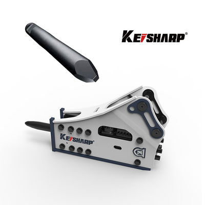 Penghancur hidraulik tipe samping yang dipasang di excavator dengan diameter chisel 190mm
