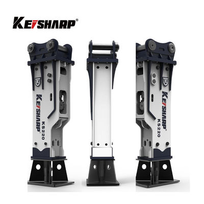 KS550 200mm Chisel Box Type Excavator Hydraulic Breakers Untuk Pertambangan / Metalurgi