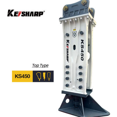 KS450 Top Type 190mm Chisel Excavator Hydraulic Rock Breaker Untuk Kereta Api / Arsitektur