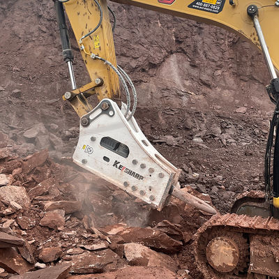 Untuk 4-7 Ton Excavator KS80 Side Type Hydraulic Breaker 68mm Diameter Chisel