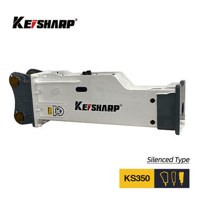Untuk Excavator 35-40 Ton KS350 Silenced Type Hydraulic Rock Breaker 165mm Chisel