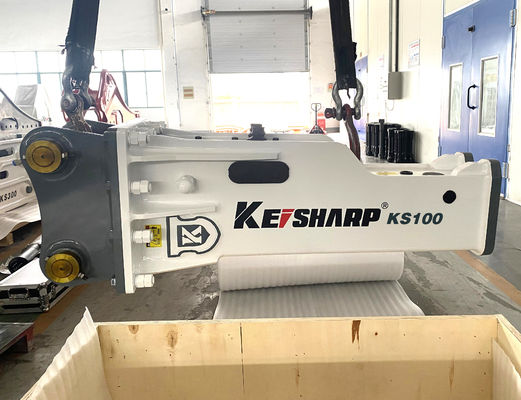 KS550 200mm Chisel Box Type Excavator Hydraulic Breakers Untuk Pertambangan / Metalurgi