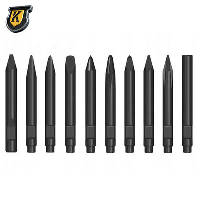 140mm Hammer Drill Flat Chisel 20 Ton - 27 Ton Excavator Rock Breaker Chisel