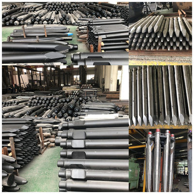 45-55 Ton Excavator Rock Breaker Chisel K190 Beton Breaker Chisel Pengeboran Rod Pin Chisel