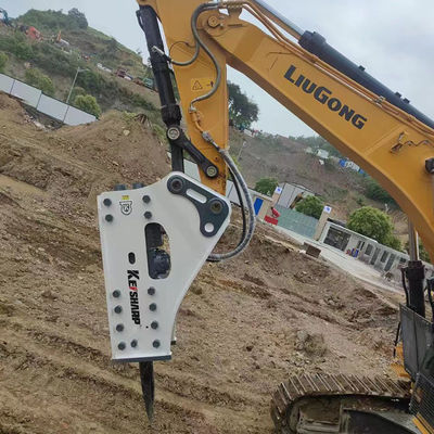 Heavy Hydraulic Stone Breaker Untuk 50-60ton Excavator Guide / Bentuk Tidak Reguler