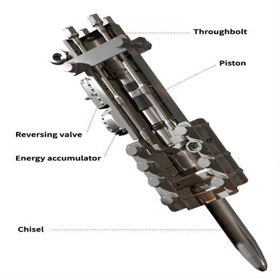 Untuk 35-40ton konstruksi jalan KS320 155mm Chisel Heavy Hydraulic Rock Breaker