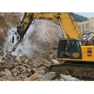 Sertifikat CE Impact Hydraulic Top Breaker Rock Drill Attachment untuk menghancurkan batuan