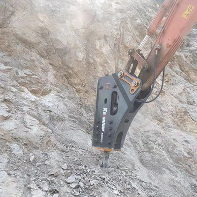 Kondisi CE Sertifikat 140mm Alloy Bentuk Irregular Chisel Guide Hydraulic Breaker
