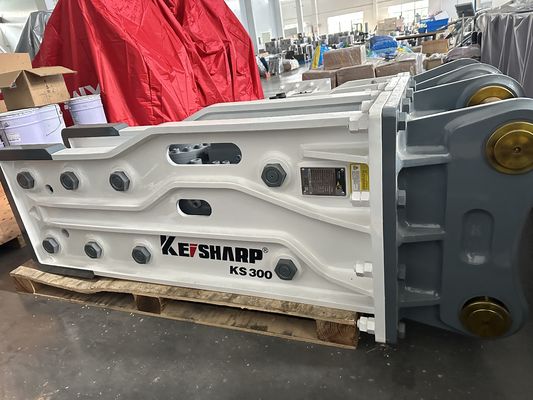 KS300 Top Type Hydraulic Breaker 190mm Diameter Chisel Untuk 5250bpm Frekuensi
