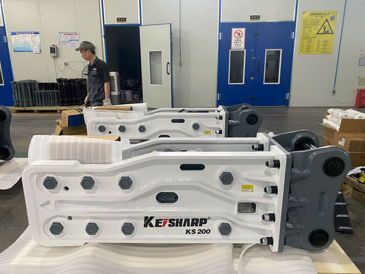 KS200 Top Type Hydraulic Breaker 135mm Diameter Chisel Untuk 18-22 Ton Excavator