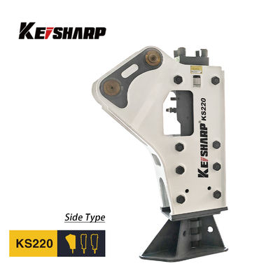 KS220 Side Type Hydraulic Breaker 140mm Diameter Chisel 400-550bpm untuk Excavator 20-27 Ton